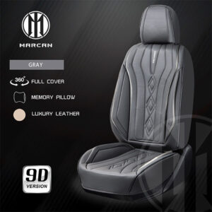 Gray Simple Car Seat Cushion