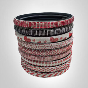 Red Diamond Trim PU Steering Wheel Cover