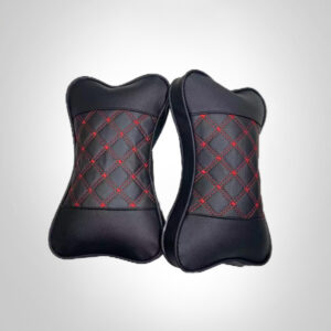 Plaid Leather Car Pillow