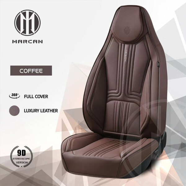 Brown Leather Seat Covers for New Energy Vehicles