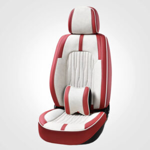 Beige & Red Universal Car Seat Cover