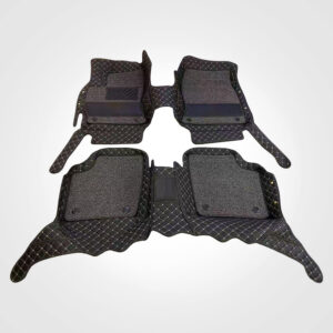 Black Leather Car Floor Mat