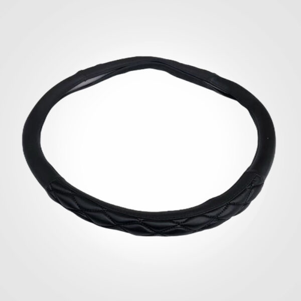 Black Soft Leather Car Steering Wheel Cover
