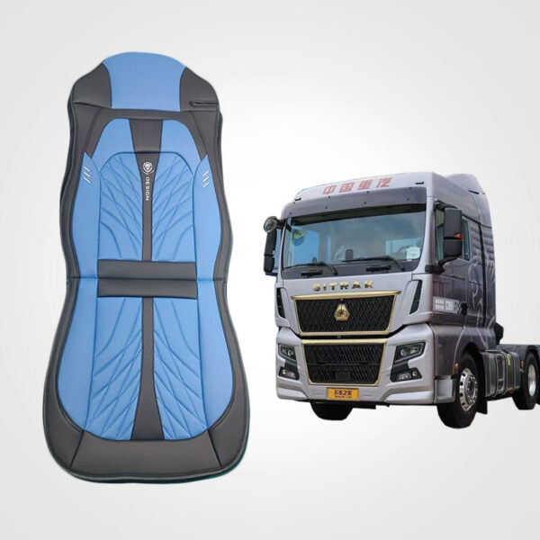 Blue Leather Truck Seat Cover